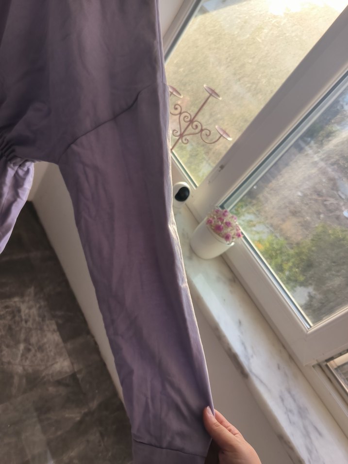 Uzun Kollu Mor Salaş Midi Tunik - Görsel 5