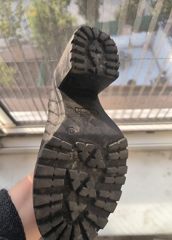 Siyah Platform Topuklu Deri Bot - Görsel 5