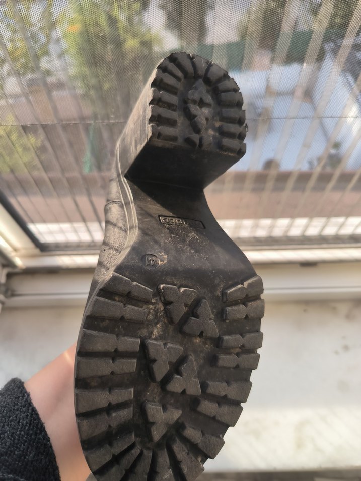 Siyah Platform Topuklu Deri Bot - Görsel 5