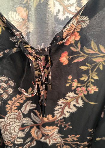 Bohem Siyah Desenli Hamile Bluzu - Görsel 4