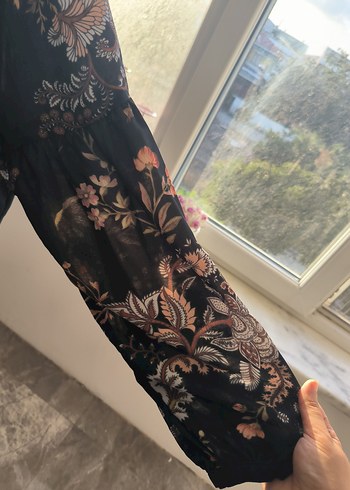 Bohem Siyah Desenli Hamile Bluzu - Görsel 3