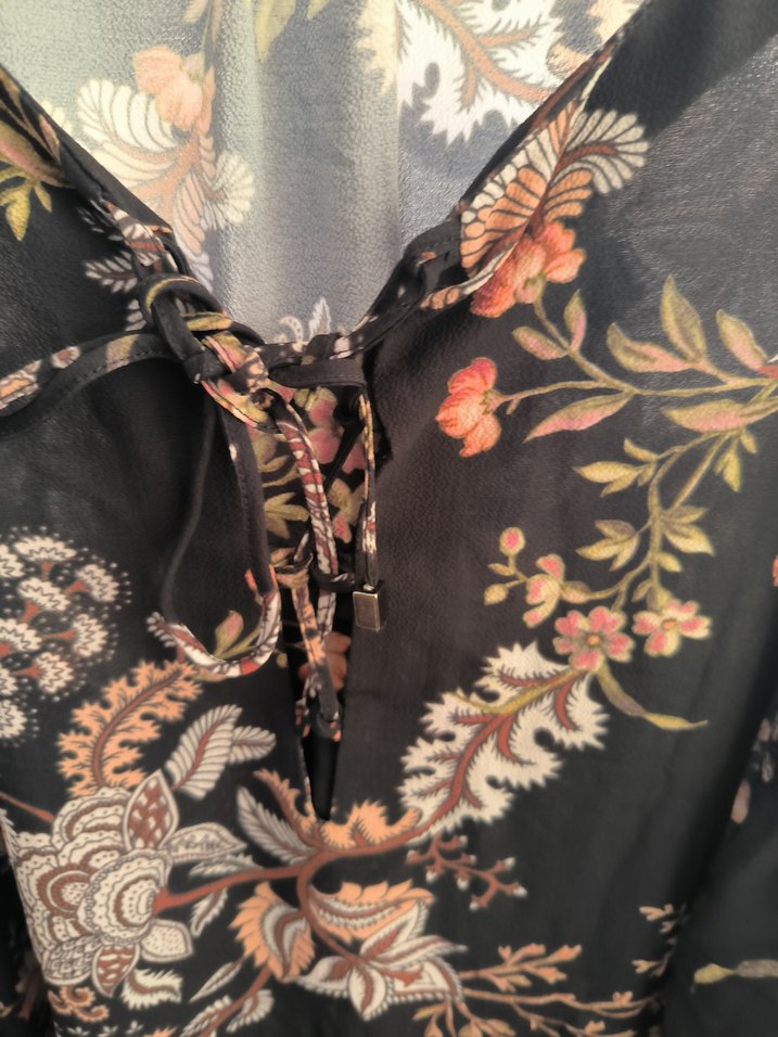 Bohem Siyah Desenli Hamile Bluzu - Görsel 4