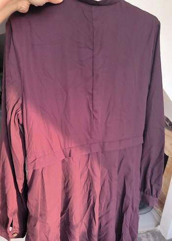 Bordo Düğmeli Uzun Kollu Tunik - Görsel 11