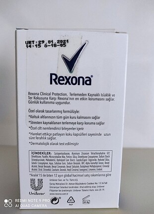  Beden Renk Rexona clinical