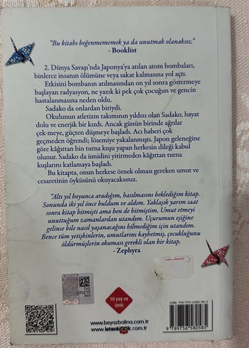 Sadako ve Kâğıttan Bin Turna Kuşu - Eleanor Coerr - Görsel 2