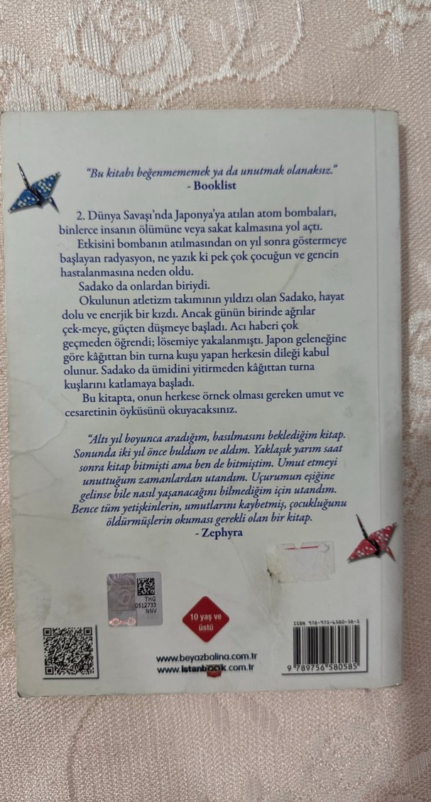 Sadako ve Kâğıttan Bin Turna Kuşu - Eleanor Coerr - Görsel 2