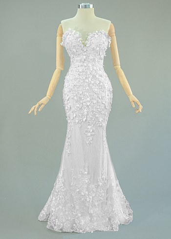 Gelinlik Balık model 2025 - Görsel 2