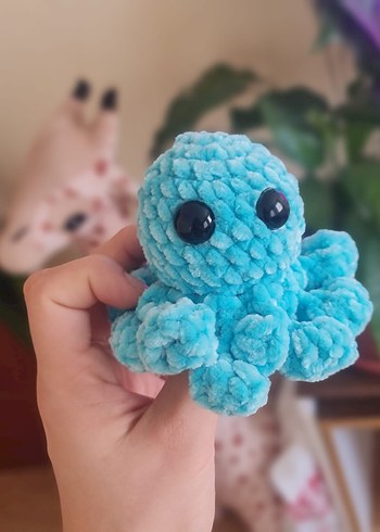 Diğer Turkuaz Renkli Peluş Ahtapot Oyuncak