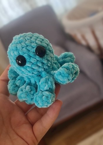 Beden Turkuaz Renkli Peluş Ahtapot Oyuncak