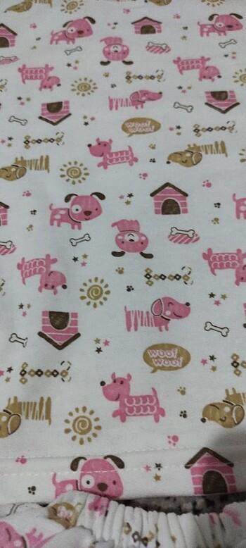 6 Ay Beden pembe Renk Kız çocuk pijama