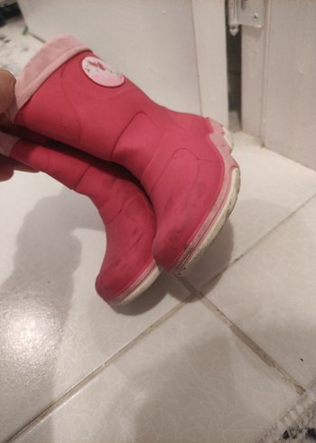 Kız Çocuk Pembe Kauçuk Botlar - Görsel 2