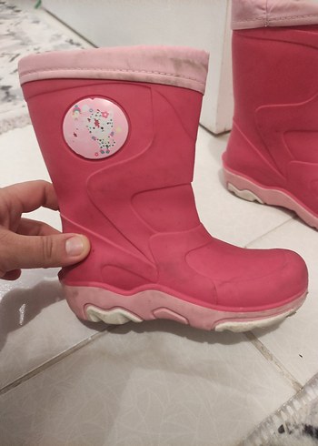 Kız Çocuk Pembe Kauçuk Botlar - Görsel 4