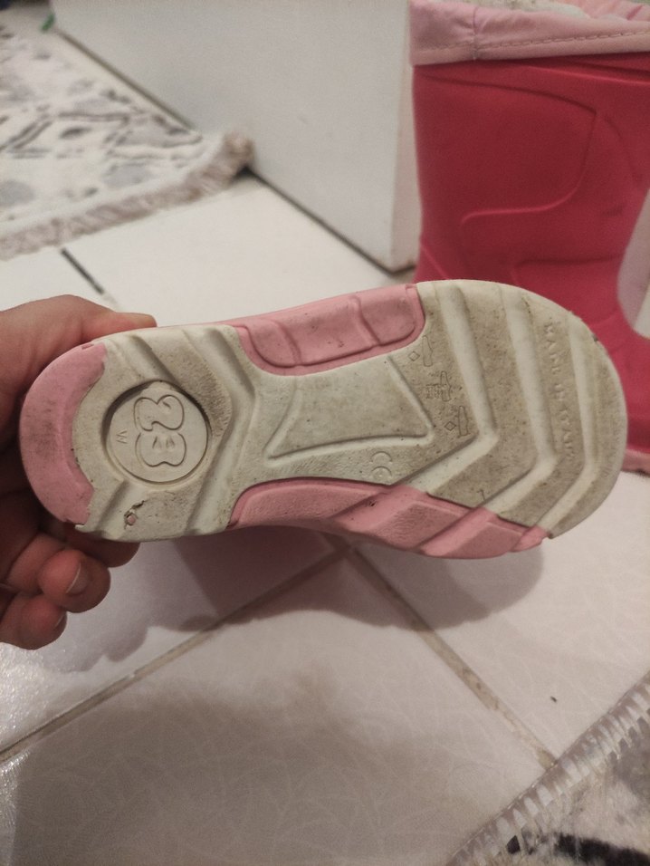 Kız Çocuk Pembe Kauçuk Botlar - Görsel 5