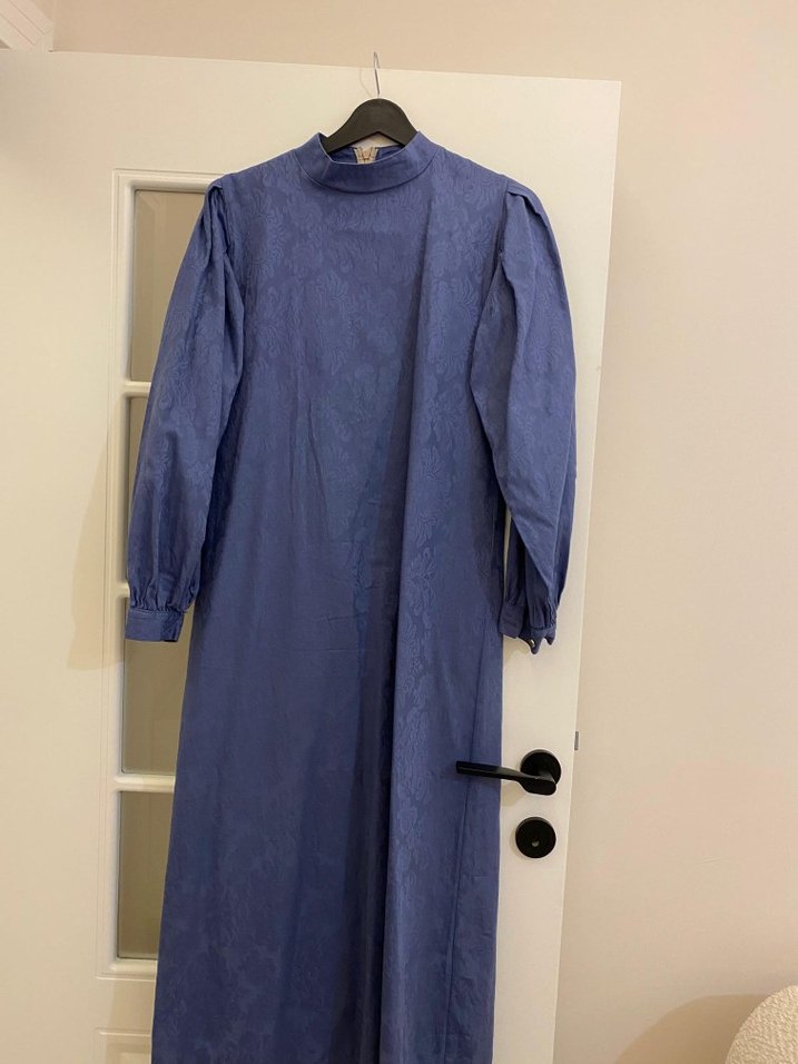 Mavi Vintage Hamile Bluzu V Yakalı - Görsel 5