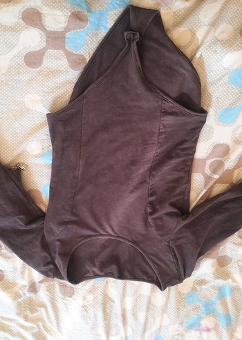 Kahverengi Uzun Kollu Fitted Bluz - Görsel 2