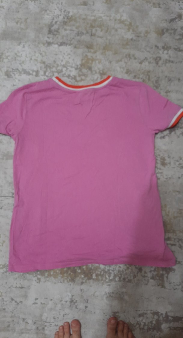 Kadın Pembe Pamuklu Kısa Kollu Tişört - Görsel 2