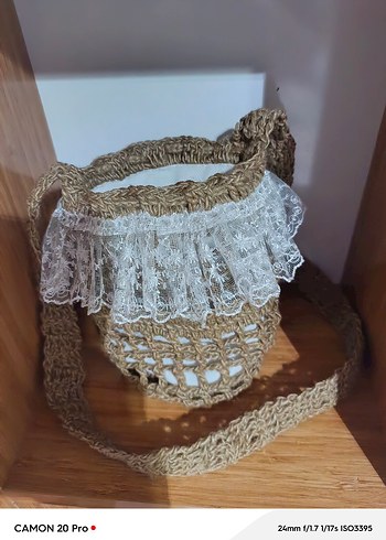 Diğer Bej Örgü Bohem Çanta