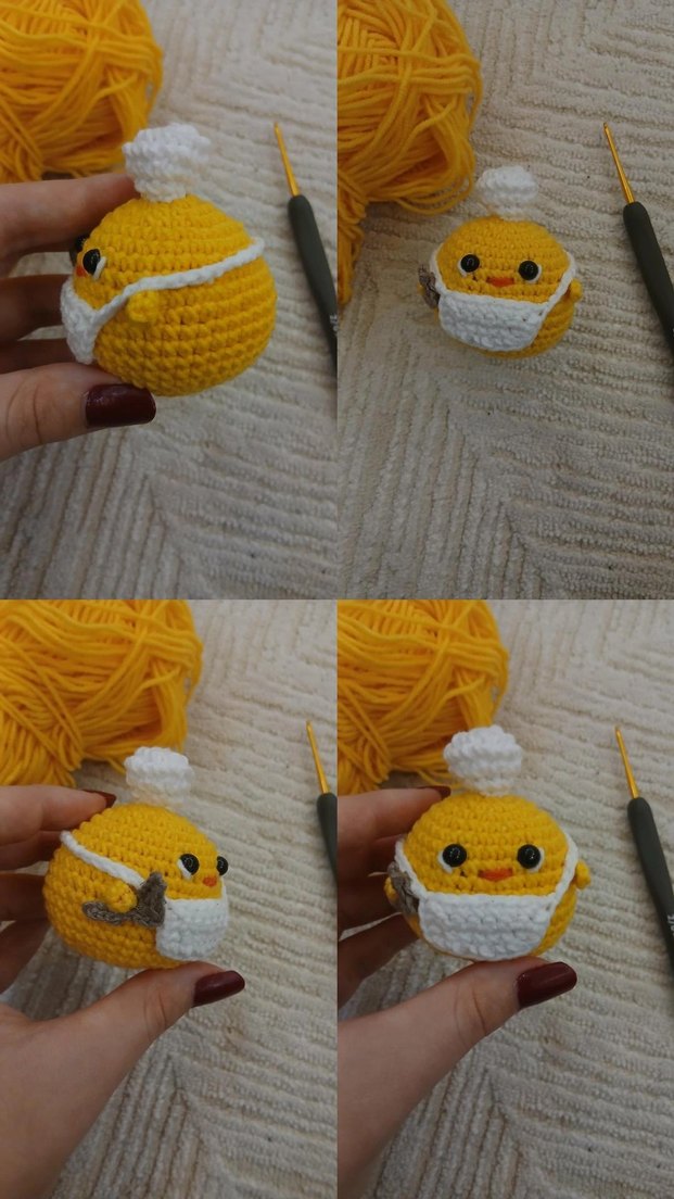 Aşçı Civciv Örgü Oyuncak - Görsel 5