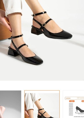 Kadın Siyah Tokalı Topuklu Klasik Ayakkabı - Görsel 2