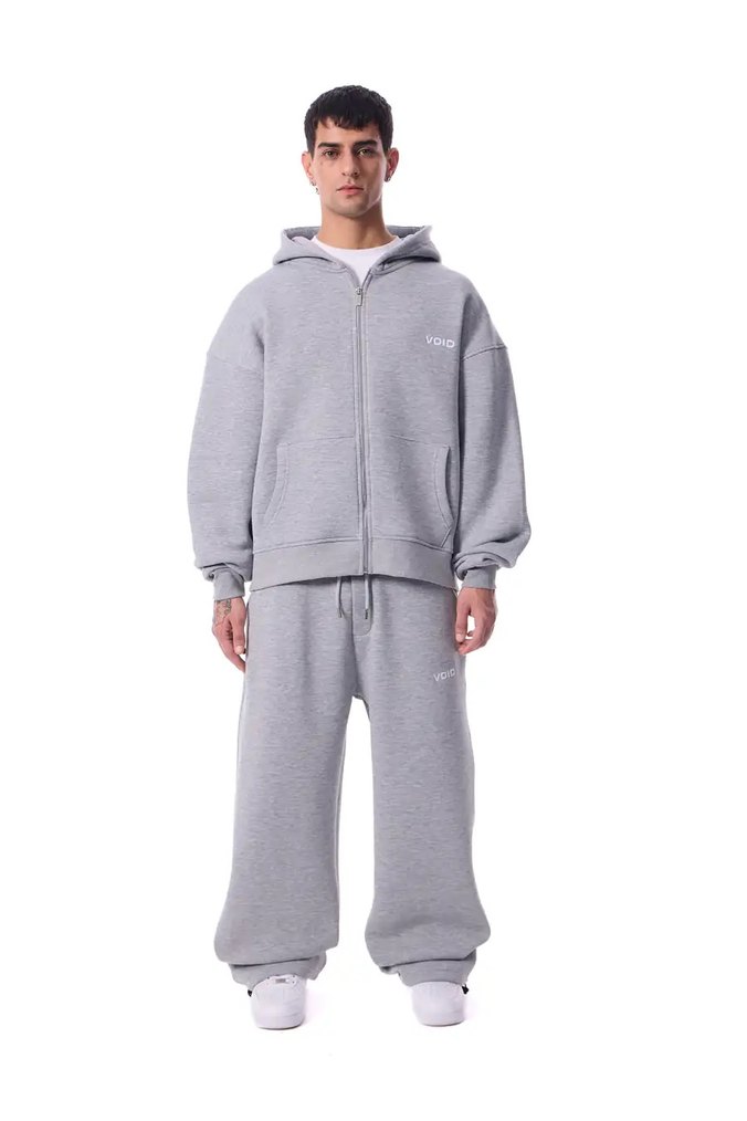 Gri Fermuarlı Kadın Sweatshirt - Görsel 4