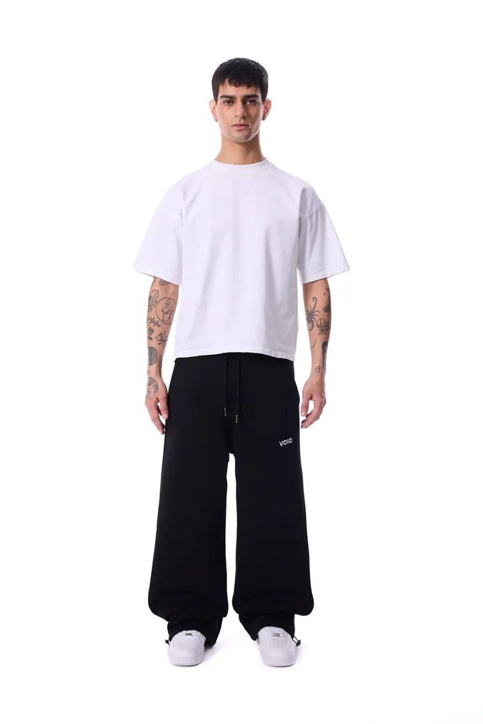 Siyah Rahat Kesim Kadın Eşofman Altı - Görsel 4