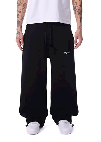 Siyah Rahat Kesim Kadın Eşofman Altı - Görsel 3