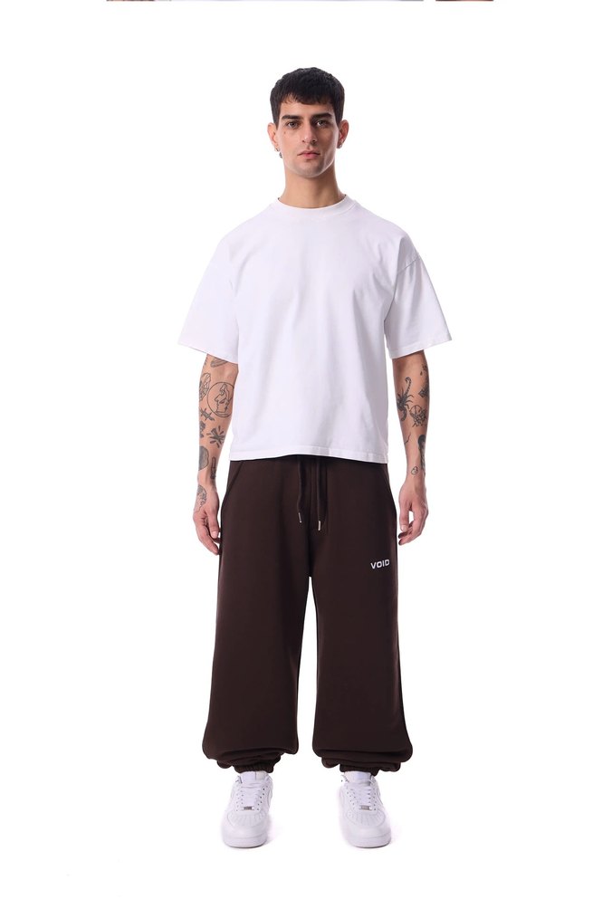 Kadın Kahverengi Bol Kesim Sweatpant - Görsel 4