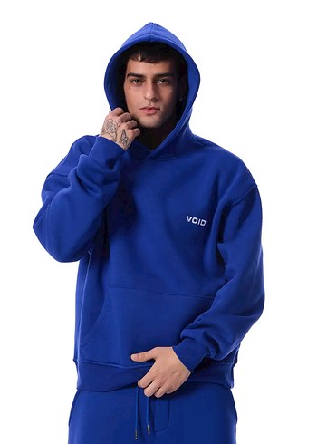 Kadın Mavi Rahat Kesim Sweatshirt - Görsel 3