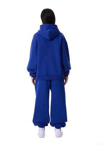 Kadın Mavi Rahat Kesim Sweatshirt - Görsel 8