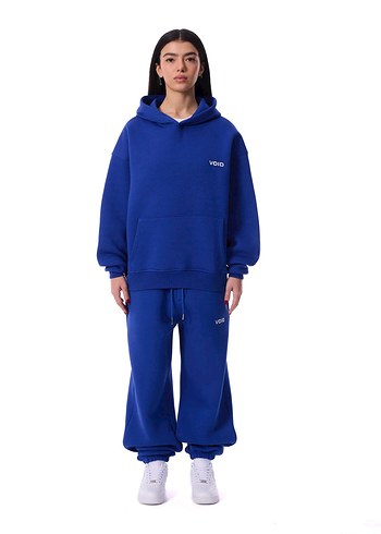 Kadın Mavi Rahat Kesim Sweatshirt - Görsel 4