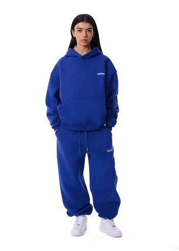 Kadın Mavi Rahat Kesim Sweatshirt - Görsel 6