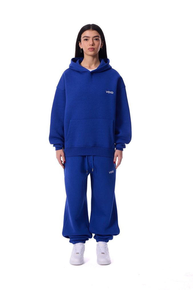 Kadın Mavi Rahat Kesim Sweatshirt - Görsel 4