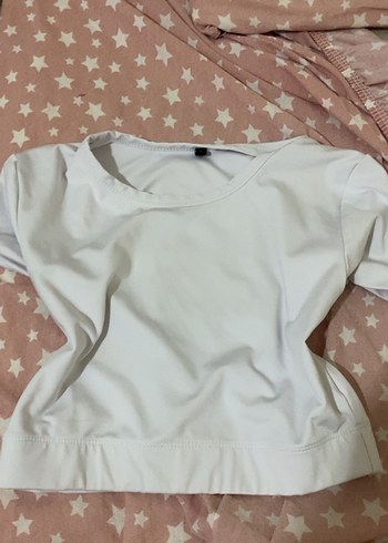 Yuvarlak Yaka, Kısa Kollu Crop Tisort