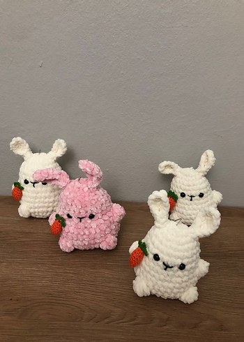 Diğer Pastel Renkli Sevimli Tavşan Peluş Oyuncak