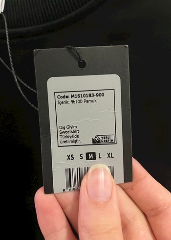 %100 pamuklu Siyah Kadın Sweatshirt, Yuvarlak Yaka, Rahat Kesim - Görsel 3