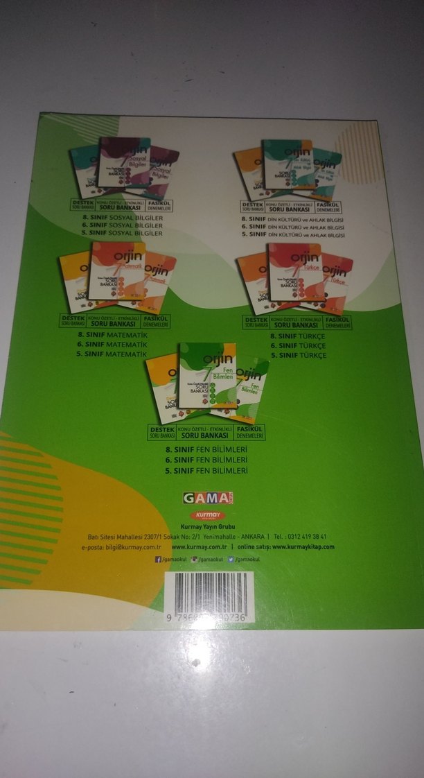 Orjin 7. Sınıf Fen Bilimleri 20 Deneme Kitabı - Görsel 2