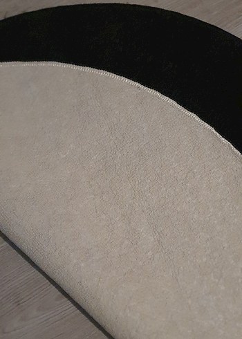 Siyah Yuvarlak Modern Halı 100×100 cm - Görsel 2