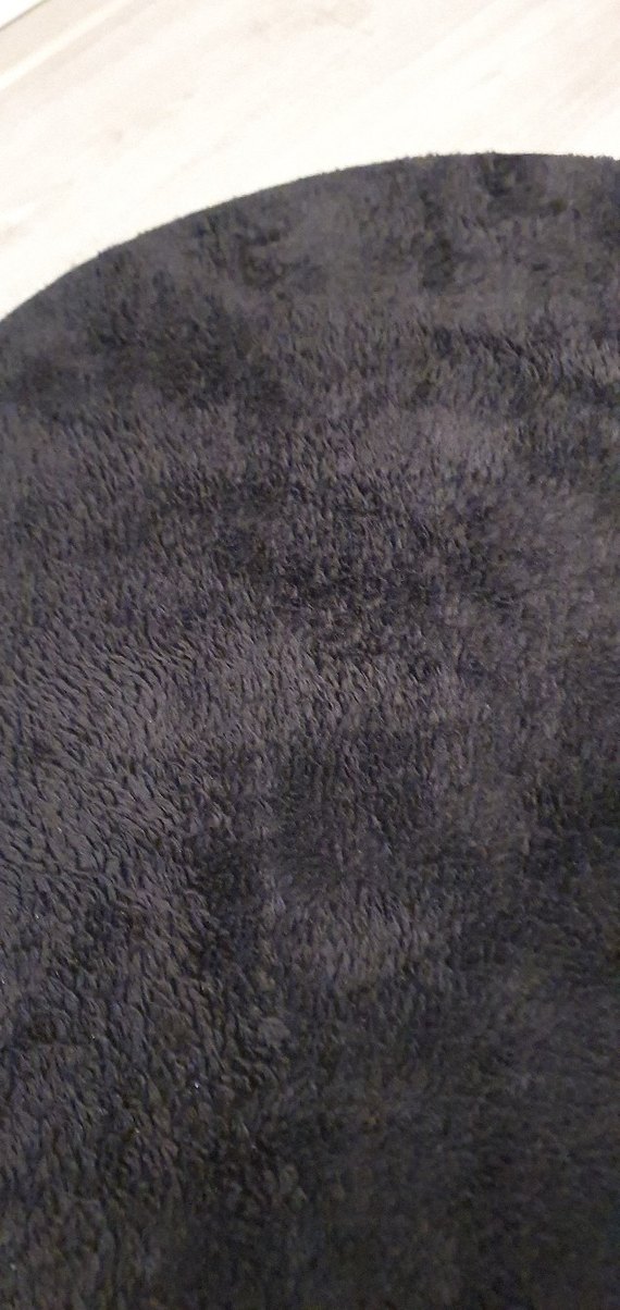 Siyah Yuvarlak Modern Halı 100×100 cm - Görsel 3