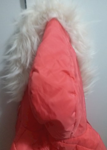 Pembe Kürklü Kız Çocuk Mont - Görsel 5