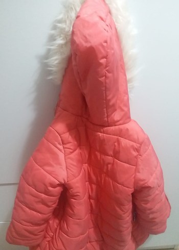 Pembe Kürklü Kız Çocuk Mont - Görsel 6