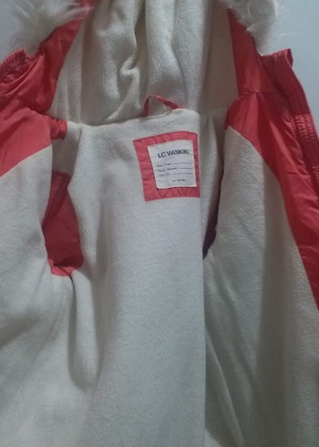 Pembe Kürklü Kız Çocuk Mont - Görsel 4