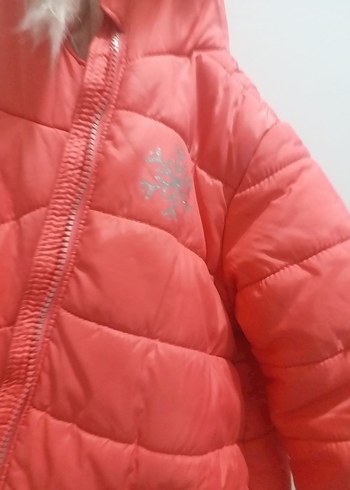 Pembe Kürklü Kız Çocuk Mont - Görsel 3