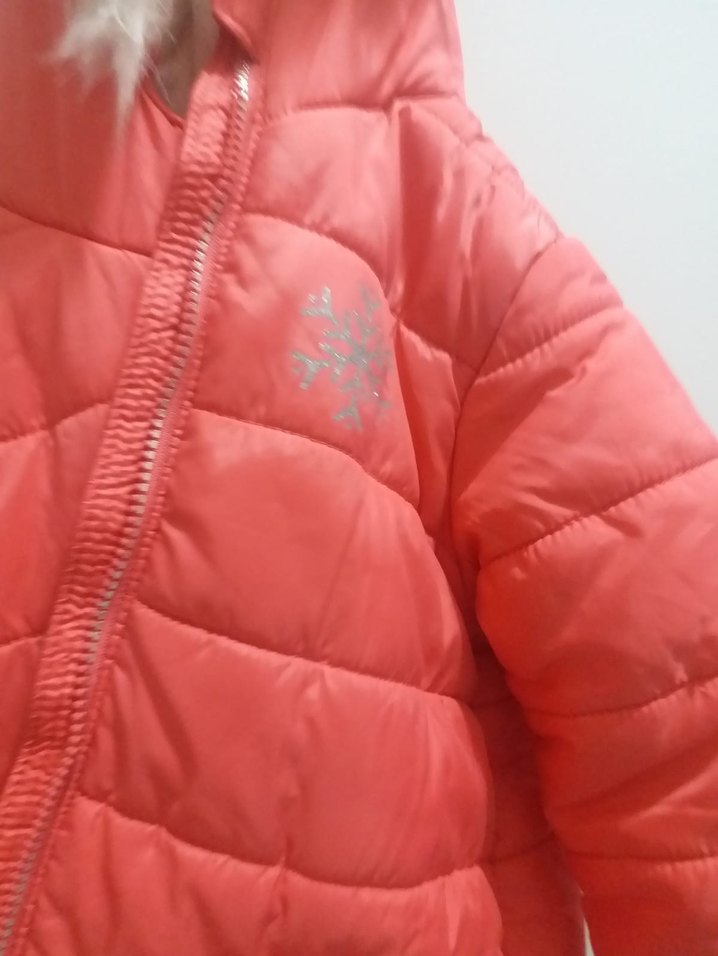 Pembe Kürklü Kız Çocuk Mont - Görsel 3