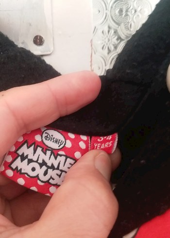 Kız Çocuk Kırmızı Kapüşonlu Baskılı Mont - Görsel 3