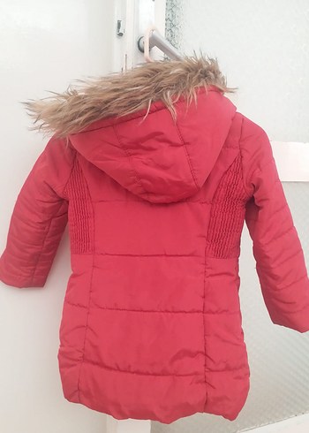 Kürklü Pembe Kız Montu - Görsel 2