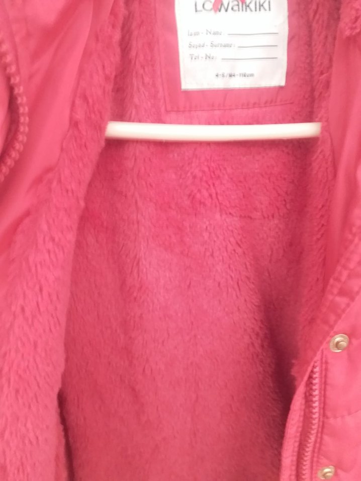 Kürklü Pembe Kız Montu - Görsel 3