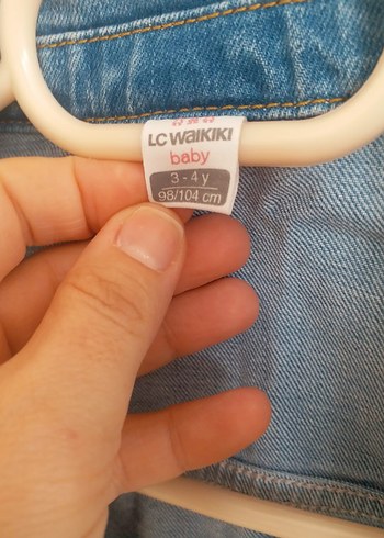 Kız Çocuk Mavi Düğmeli Denim Ceket - Görsel 3