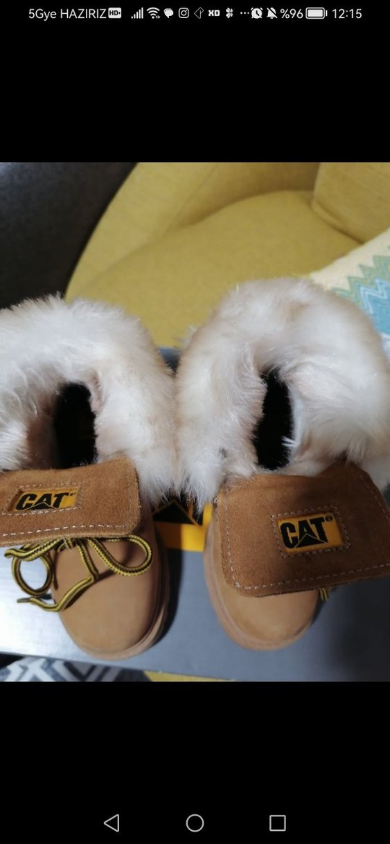 Bej Süet Kürklü Kız Çocuk Bot - Görsel 3