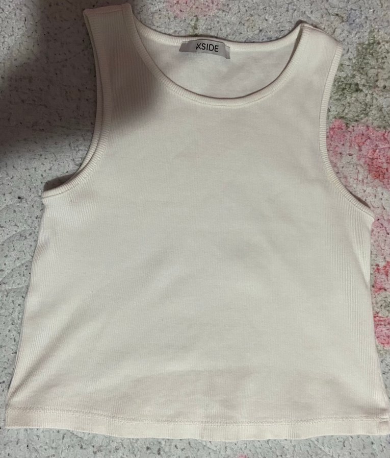 Kadın Beyaz tank top atlet - Görsel 3