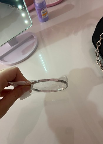 Beden gri Renk Cartier model celik kelepce bileklik